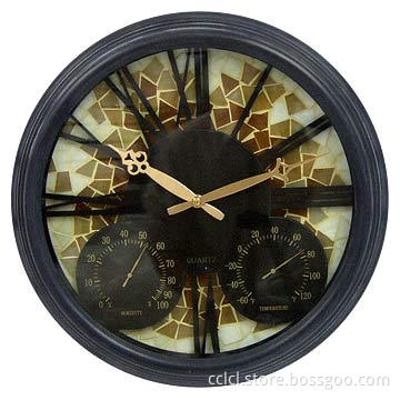 15&quot; Metal Wall Weather Station Clock